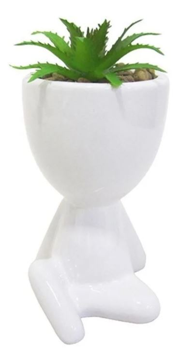 Vaso Decorativo em Cerâmica Bob Sentado - Mod. 2 (10cm)